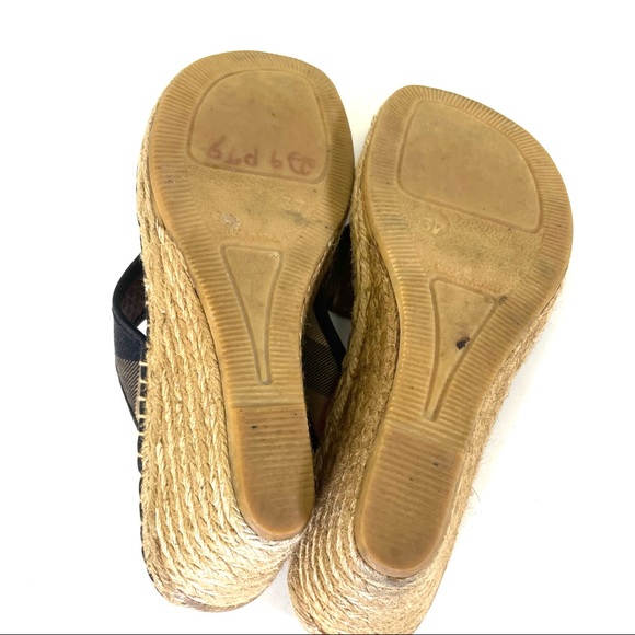 burberry nova check espadrilles wedges size 37 - Picture 5 of 8